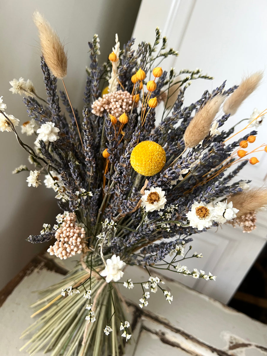 Dried Lavender Bouquet - White [M] Self-Standing | All-Around