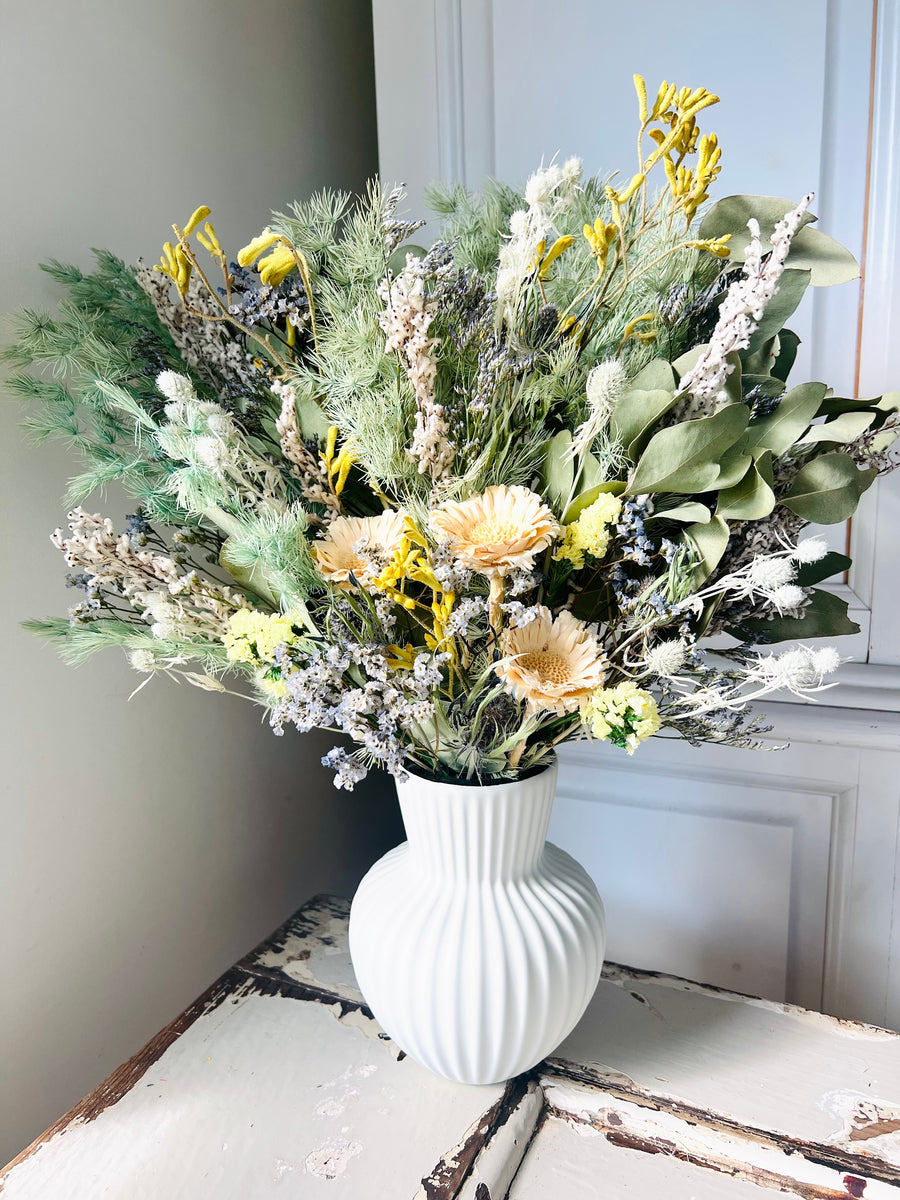 Fresh Mint vase arrangement [ML] preserved dried flowers