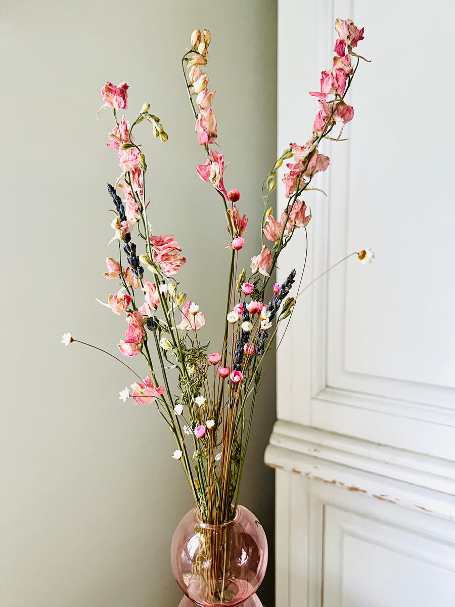 Bubble vase arrangement [S] preserved dried flowers