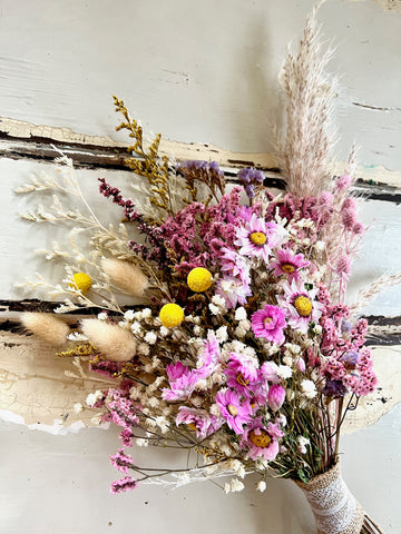 Pink Daisy Garden Bouquet [SM] preserved dried flowers
