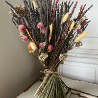 Dried Lavender Bouquet - Pink [Mini/S/M: Self-Standing] Front Facing