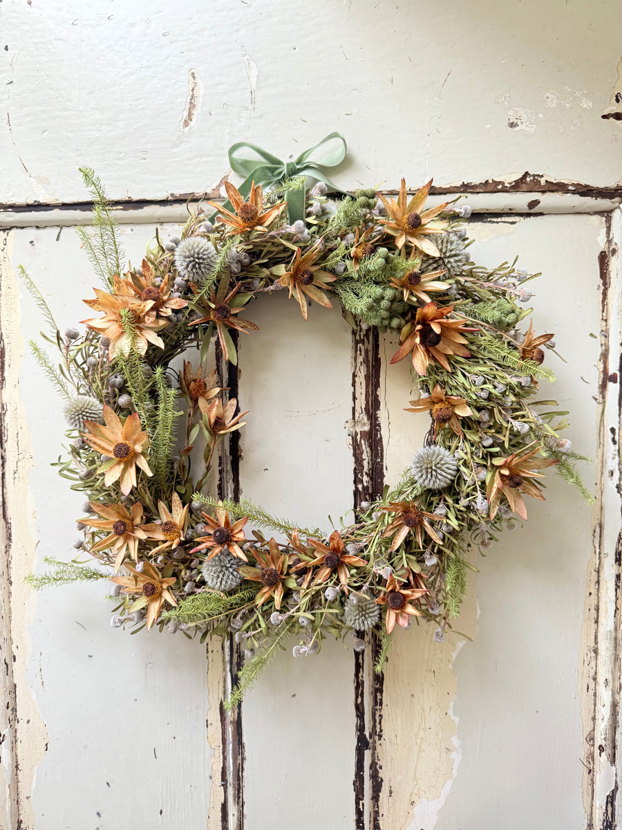 [3 weekdays] Rustic Bloom Ring - Dried Flower Wreath