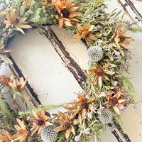 [3 weekdays] Rustic Bloom Ring - Dried Flower Wreath