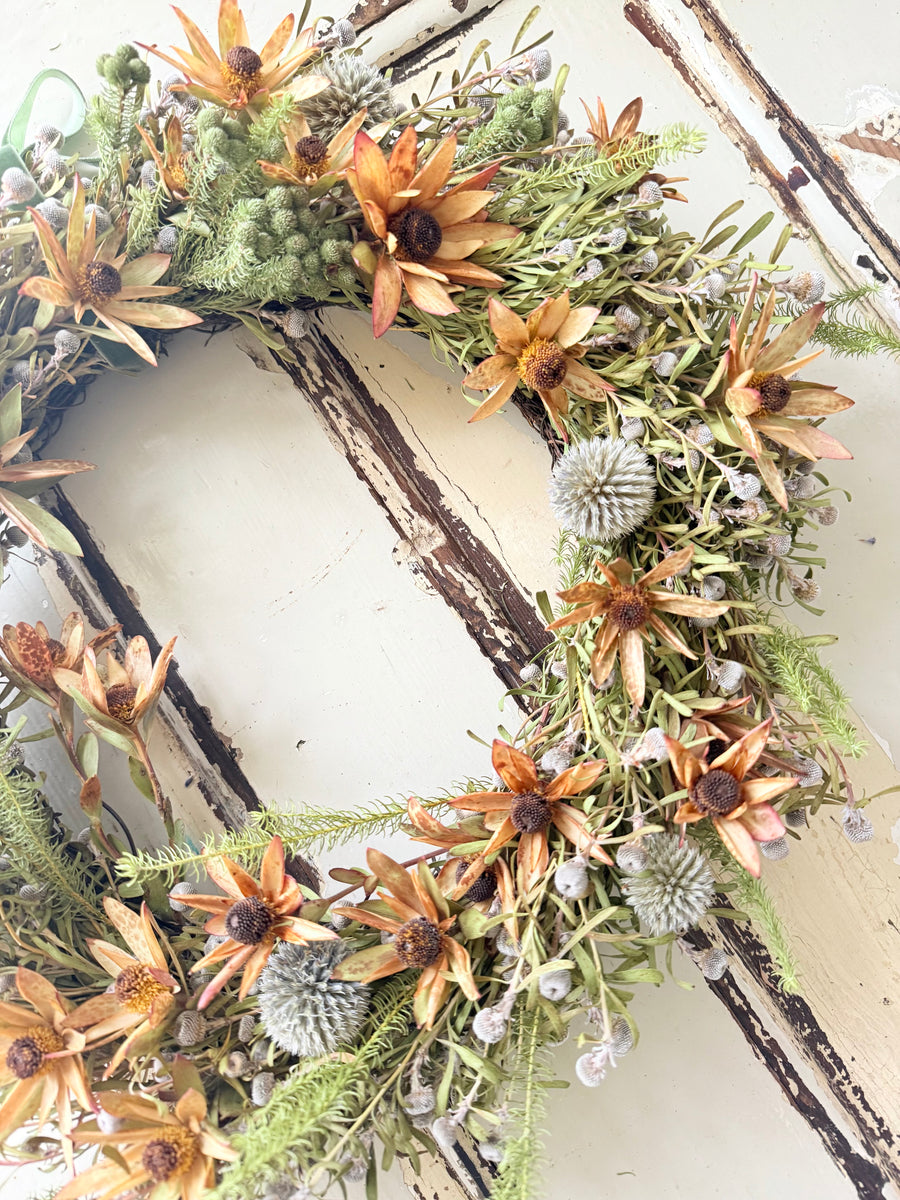 [3 weekdays] Rustic Bloom Ring - Dried Flower Wreath