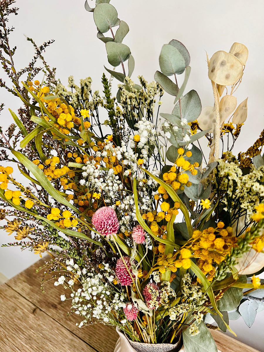 Sunny Mimosa Bliss Bouquet [SM / ML] preserved dried flowers