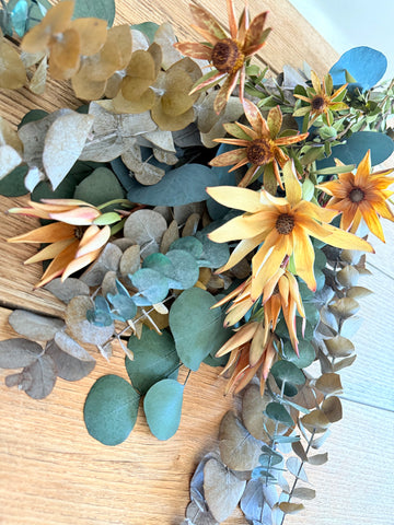 Olive Grove Preserved Eucalyptus Bouquet [M] with / without leucadendron