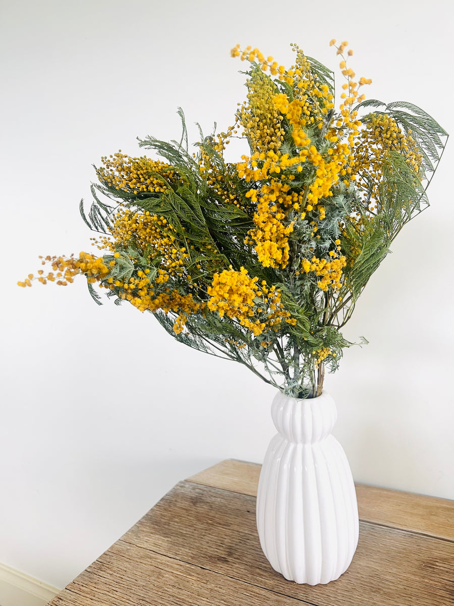 Naturally Dried Wattle / Mimosa / Acacia Flowers - Australian Native - natural yellow