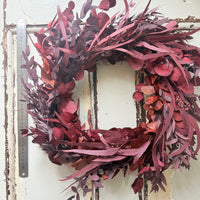 [3 weekdays] Everlasting Red Velvet Mix Preserved Eucalyptus Wreath