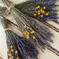 Dried Lavender Garden Bouquet - blue purple