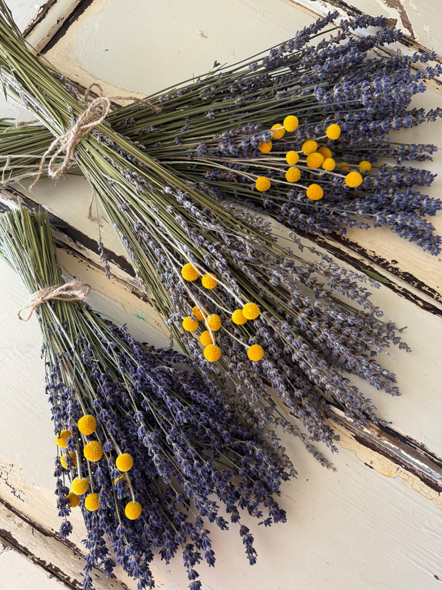 Dried Lavender Garden Bouquet - blue purple