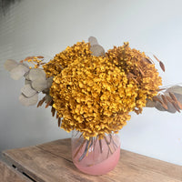 Burnished Gold Hydrangea Vase Arrangement [Large] Brown