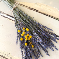 Dried Lavender Garden Bouquet - blue purple