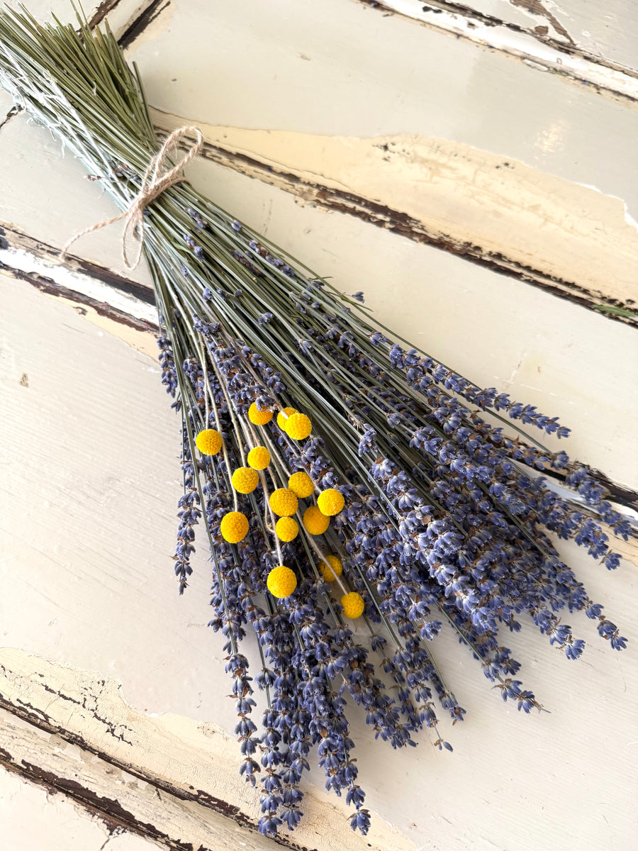 Dried Lavender Garden Bouquet - blue purple