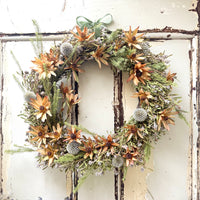 [3 weekdays] Rustic Bloom Ring - Dried Flower Wreath