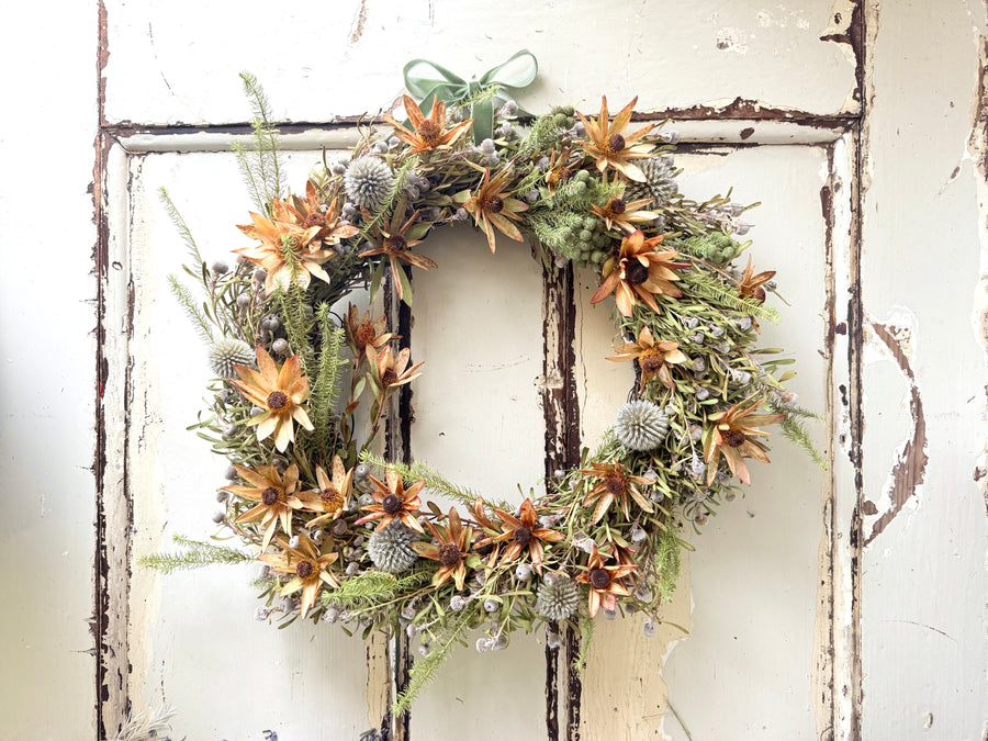 [3 weekdays] Rustic Bloom Ring - Dried Flower Wreath