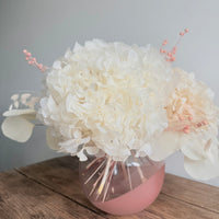 Whispering Pearl Vase Arrangement [Medium] White Beige