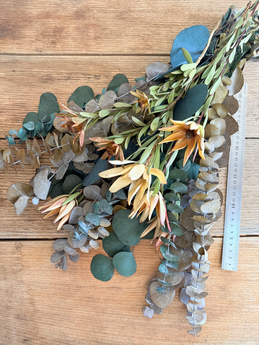Olive Grove Preserved Eucalyptus Bouquet [M] with / without leucadendron