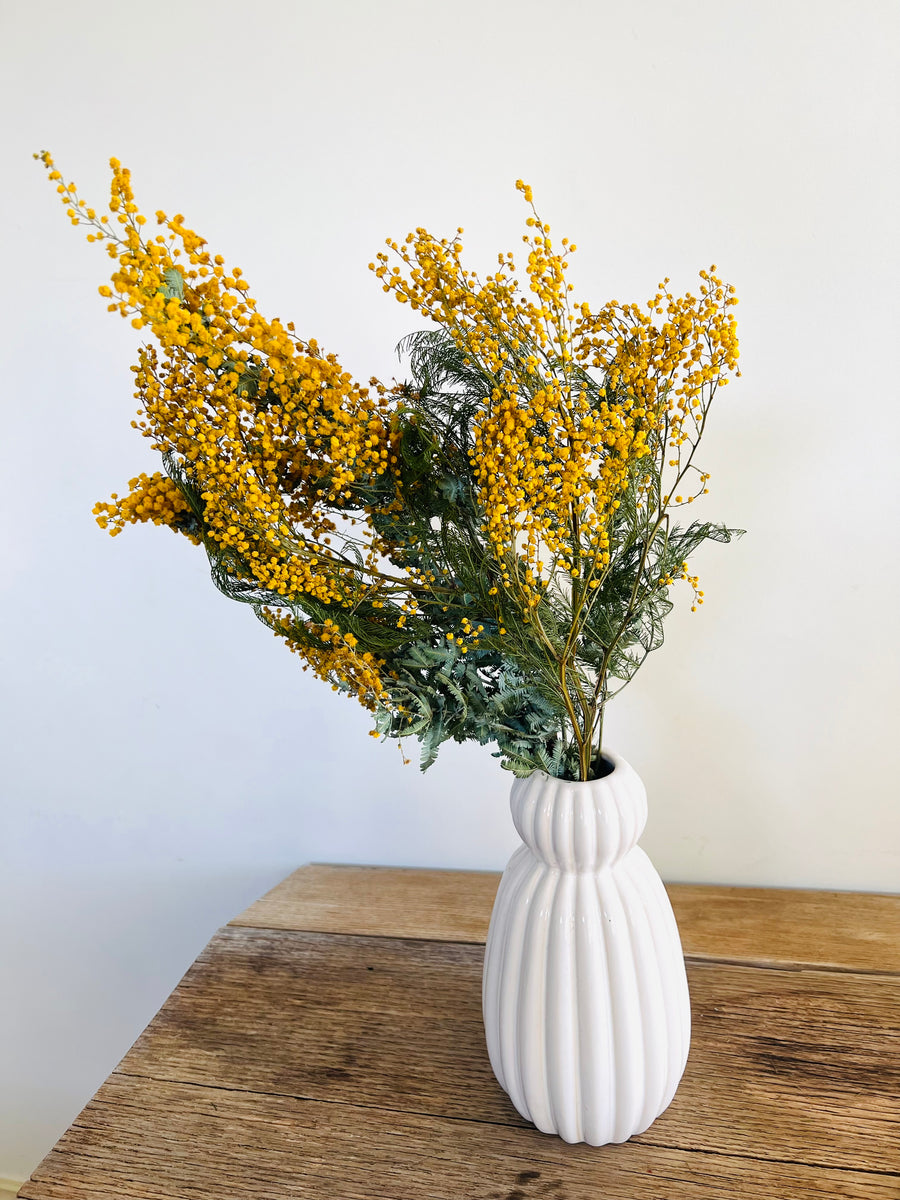 Naturally Dried Wattle / Mimosa / Acacia Flowers - Australian Native - natural yellow