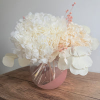 Whispering Pearl Vase Arrangement [Medium] White Beige