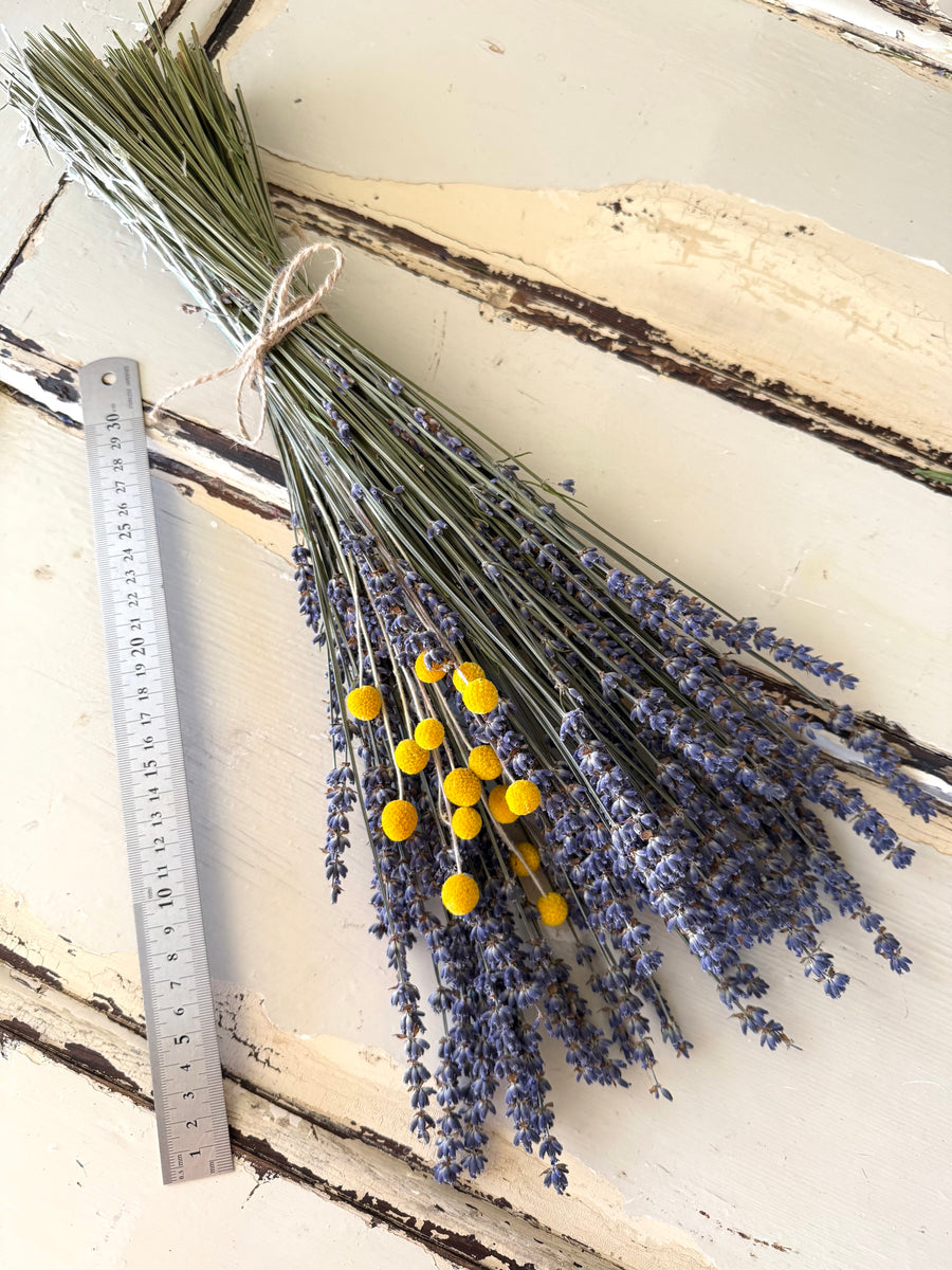 Dried Lavender Garden Bouquet - blue purple