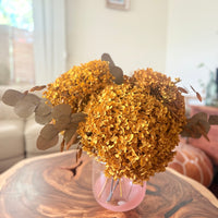 Burnished Gold Hydrangea Vase Arrangement [Large] Brown