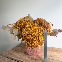 Burnished Gold Hydrangea Vase Arrangement [Large] Brown