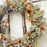 [3 weekdays] Rustic Bloom Ring - Dried Flower Wreath