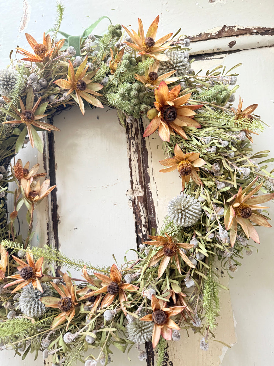[3 weekdays] Rustic Bloom Ring - Dried Flower Wreath