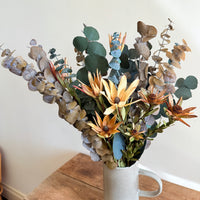 Olive Grove Preserved Eucalyptus Bouquet [M] with / without leucadendron