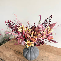 Mulberry Harvest Vase arrangement [2weekdays dispatch / M / All Around] Red & Cream