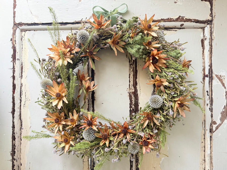[3 weekdays] Rustic Bloom Ring - Dried Flower Wreath