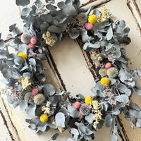 [3 weekdays] Frosty Meadow Wreath - preserved / dried flower wreath