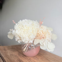 Whispering Pearl Vase Arrangement [Medium] White Beige