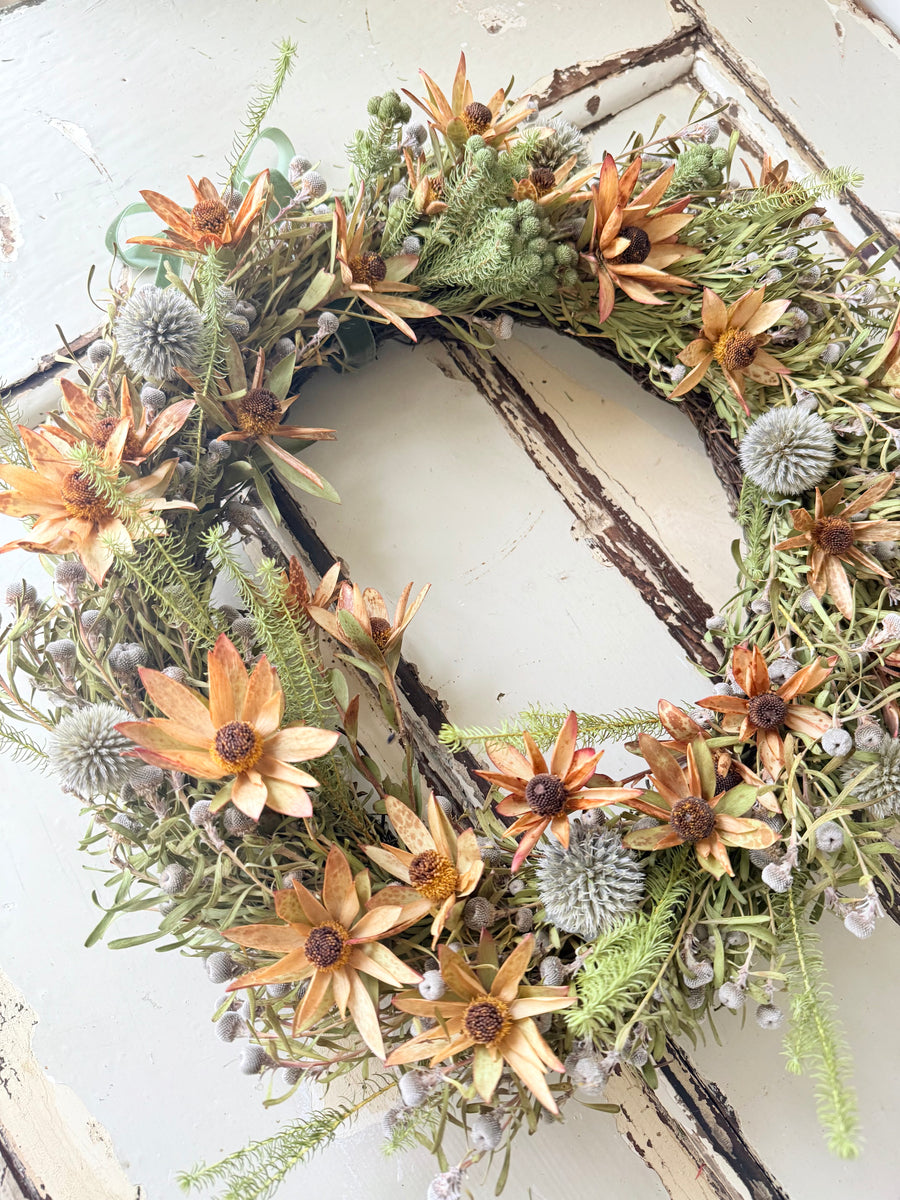 [3 weekdays] Rustic Bloom Ring - Dried Flower Wreath