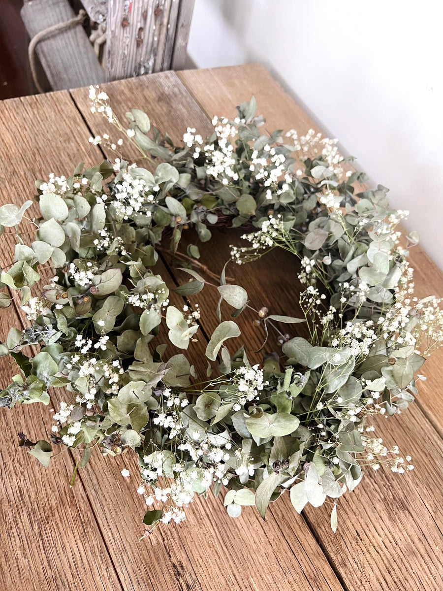 Ethereal Eucalyptus Bliss Wreath |  dried flowers