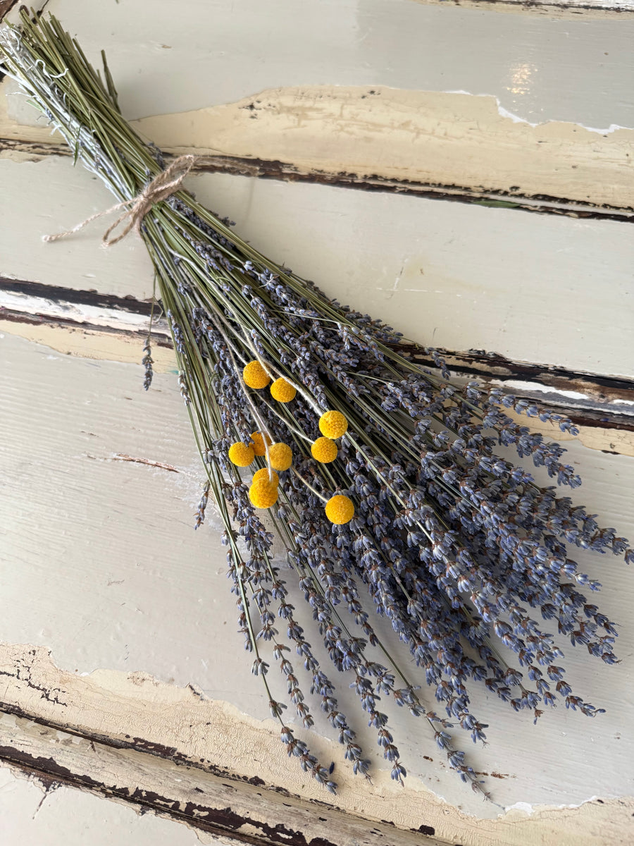 Dried Lavender Garden Bouquet - blue purple