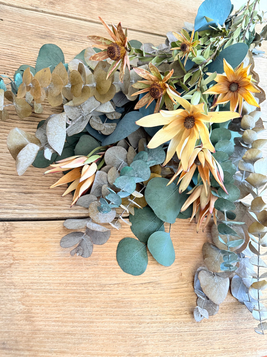 Olive Grove Preserved Eucalyptus Bouquet [M] with / without leucadendron