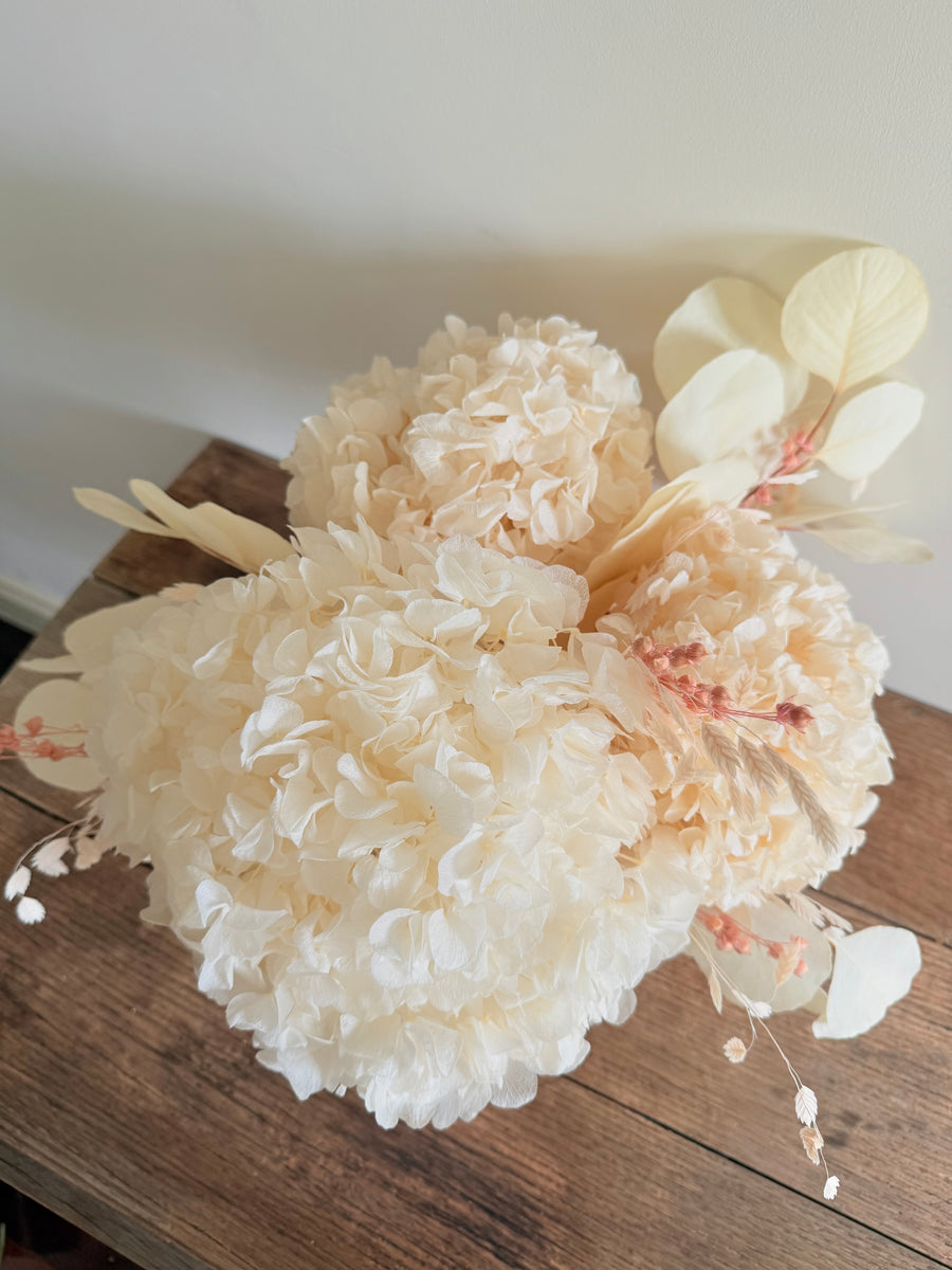 Whispering Pearl Vase Arrangement [Medium] White Beige