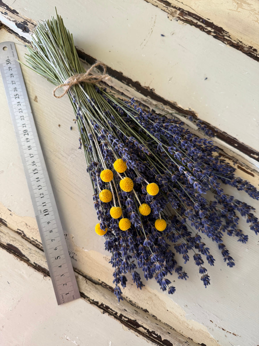 Dried Lavender Garden Bouquet - blue purple