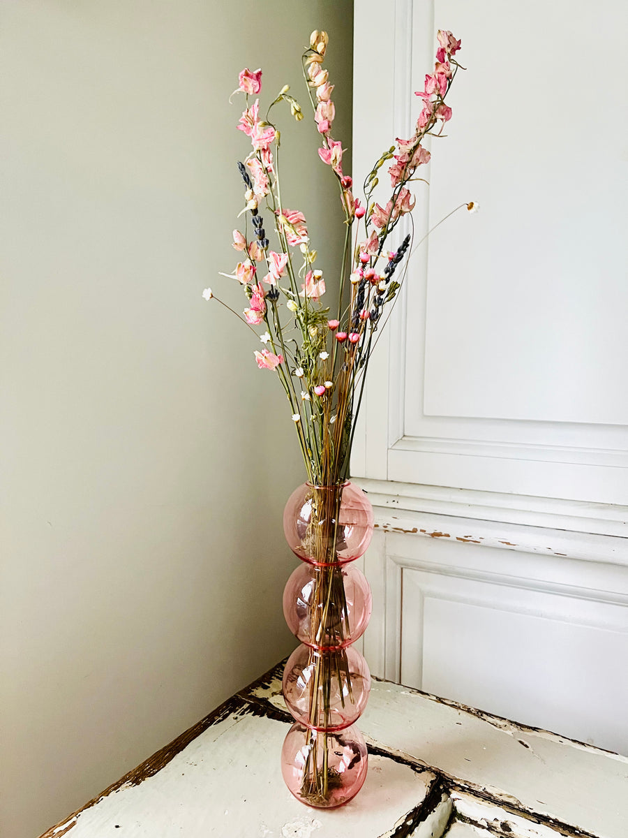 Bubble vase arrangement [S] preserved dried flowers