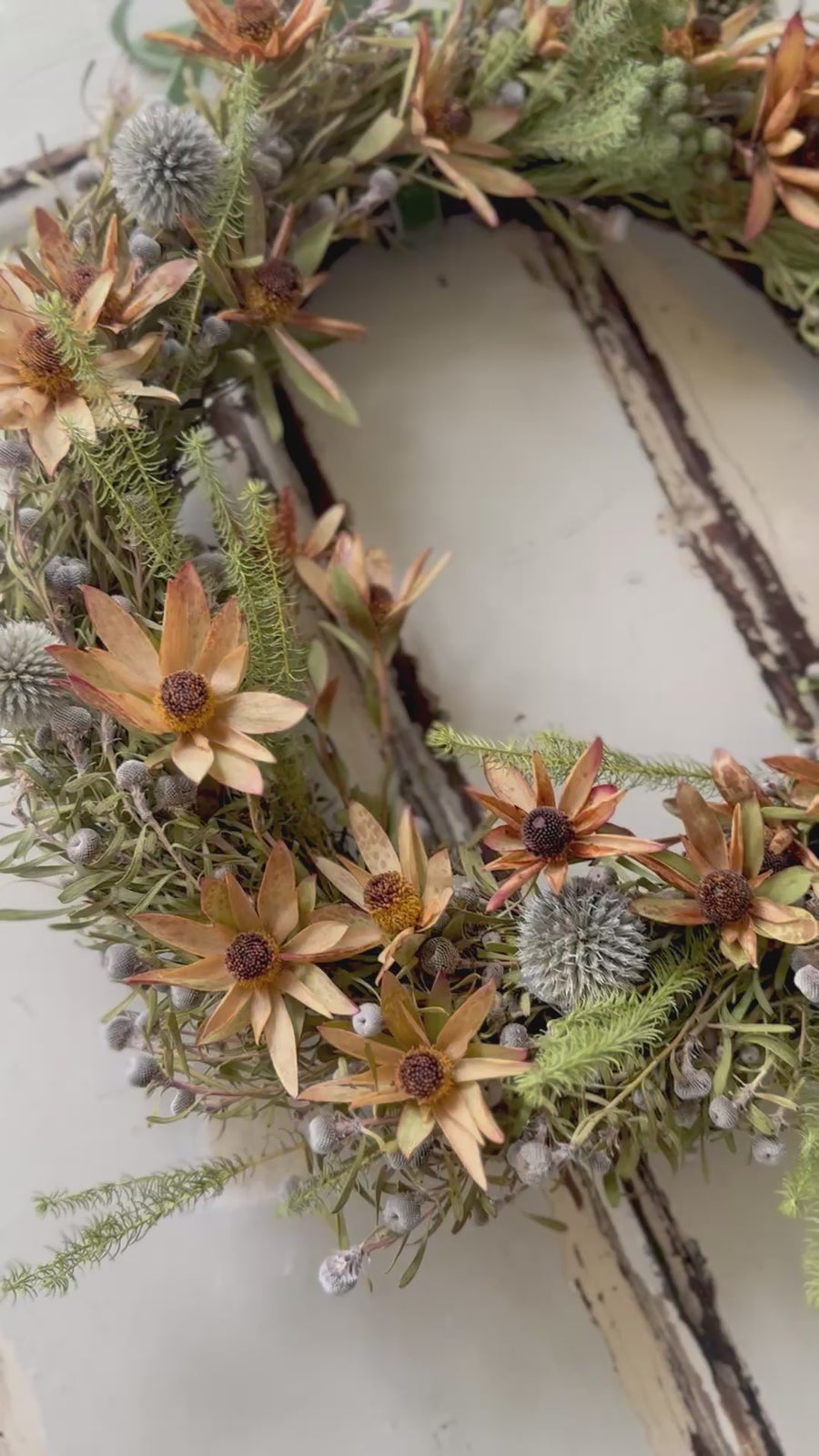 [3 weekdays] Rustic Bloom Ring - Dried Flower Wreath