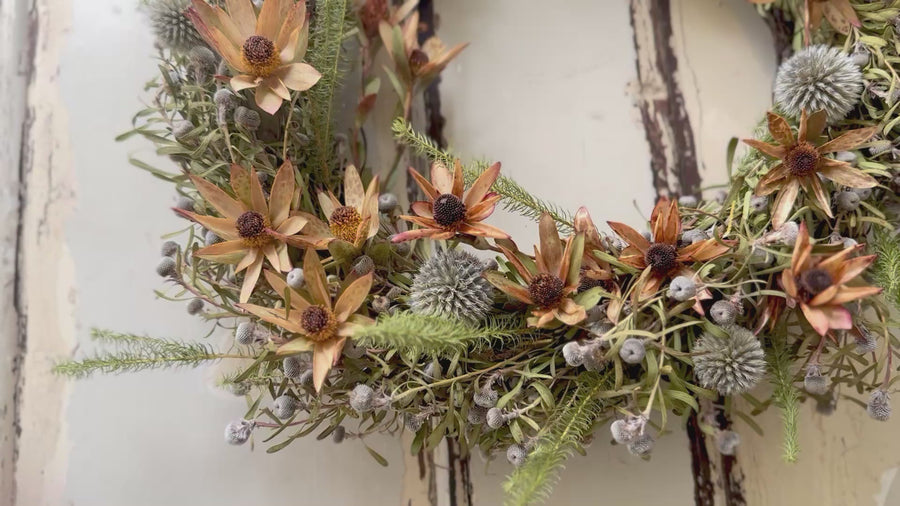 [3 weekdays] Rustic Bloom Ring - Dried Flower Wreath