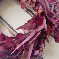 [3 weekdays] Everlasting Red Velvet Mix Preserved Eucalyptus Wreath