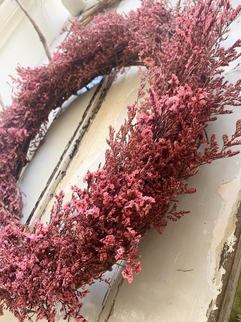 Limonium Wreath | preserved dried flowers home decor - FLEURI flowers