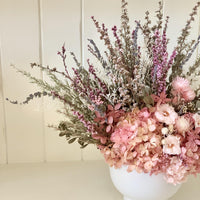 French Rose and Aster arrangement [L] preserved dried flowers - FLEURI flowers