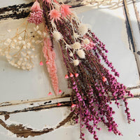 Little happiness bouquet + vase [S] pink coral tall | preserved dried flowers - FLEURI flowers