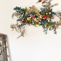 Pickup only | Bird's Forest [XL] preserved and dried flowers wall hanging / arbour / table centre