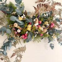 Pickup only | Bird's Forest [XL] preserved and dried flowers wall hanging / arbour / table centre