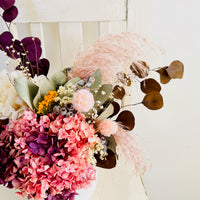 Apple Leaf arrangement with vase [ML] preserved dried flowers