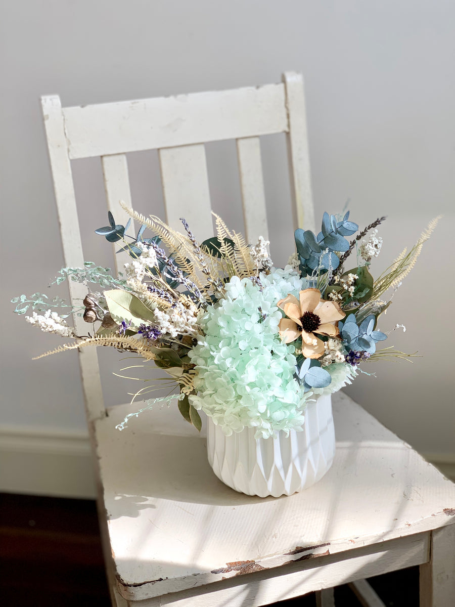 Garden Blue arrangement [ML] preserved dried flowers